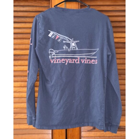 Vineyard Vines Long Sleeve Front Pocket T-shirt Yacht Boat Women's Size XS - Picture 3 of 3
